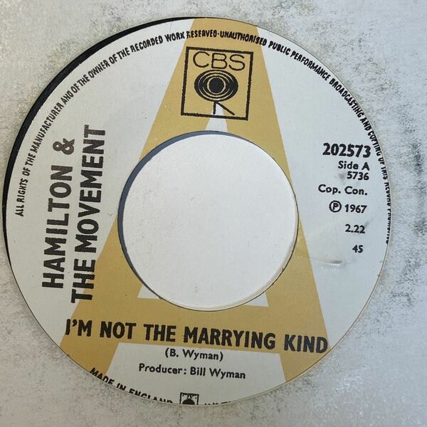 BEAT/// HAMILTON & THE MOVEMENT - I’M NOT THE MARRYING KIND / MY LOVE BELONG TO YOU クボタタケシ 小西康陽 ロンドンナイトmods