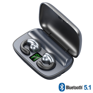送料無料！ブルートゥース5.1 ワイヤレスイヤホン 骨伝導ヘッドフォン 軽量 高音質 左右分離式 通話 マイク内蔵 iPhone/Android対応