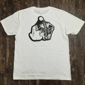 スカル夫婦・骸骨・ロックなTシャツ・白・XL