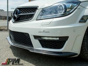 BLACK SERIES 2012+ W204 C204 C63 AMG カーボン フロントリップスポイラーベンツ