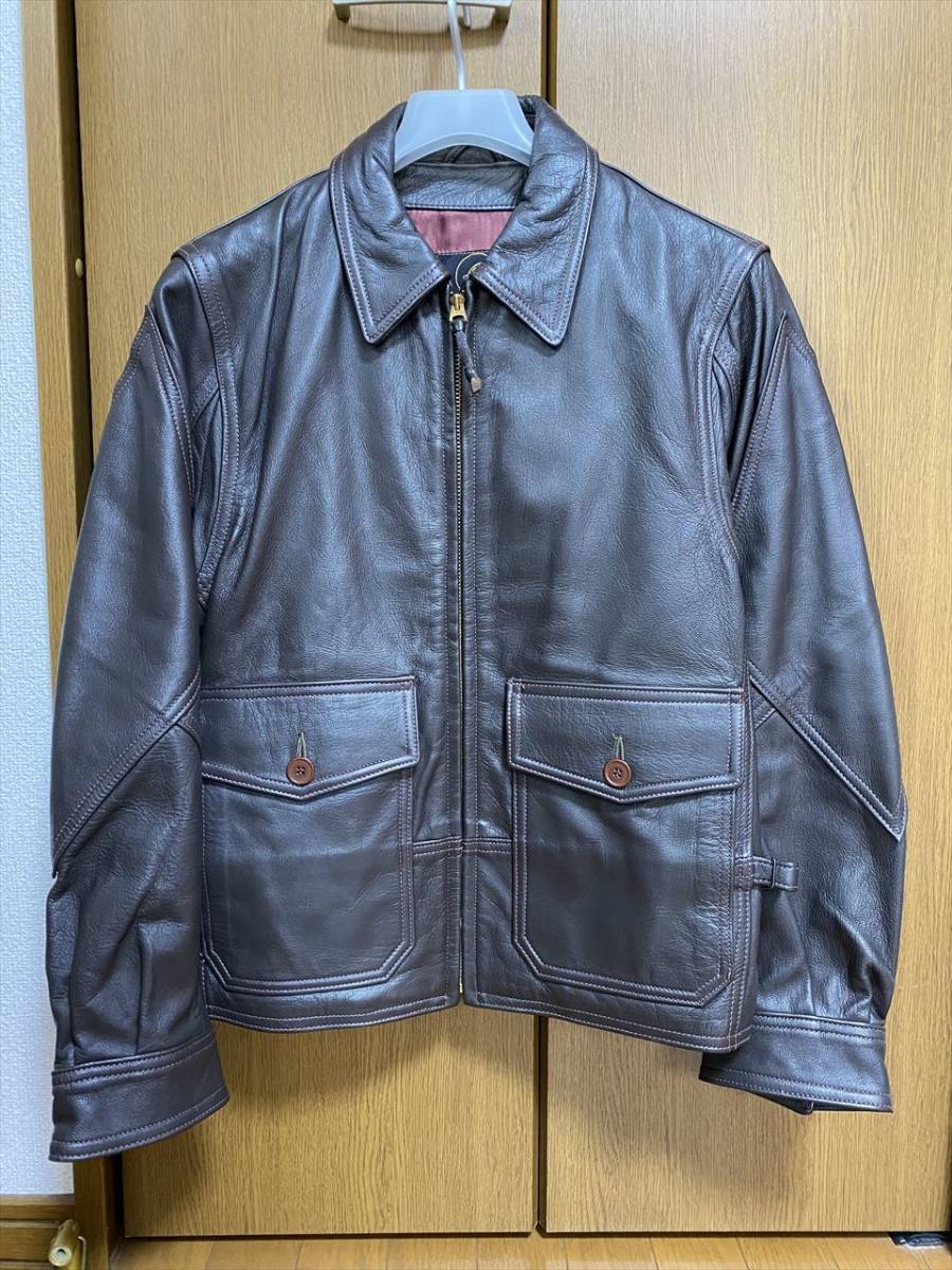 最高級のスーパー EVISU A-1 フライトジャケット ホースレザー 革
