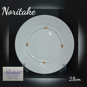 石め④)まとめて10枚 ノリタケ Noritake プレート ボーンチャイナ ホワイト　白 大皿 丸皿 28cm ゴールド 飲食店　業務用 220426