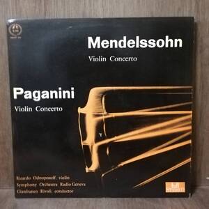 LP - GIANFRANCO / RICARDO ODNOPSOFF / SYMPHONY ORCHESTRA RADIO GENEVA - MENDELSSOHN / PAGANINI - VIOLIN CONCERTO - M-2205 - *17