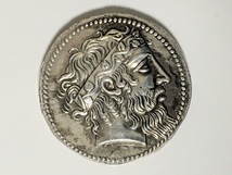 レプリカ ディオニュソス シーレーノス 古代ギリシャ 銀貨 硬貨 コイン アンティーク キーホルダーペンダントお守りなどに G09_画像1