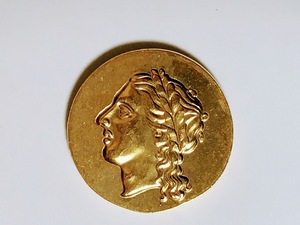 レプリカ アポロ 三脚 祭壇 古代ギリシャ 310BC 金貨 硬貨 コイン アンティーク キーホルダーペンダントお守り G30