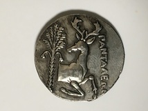 レプリカ 蜂 ハチ 鹿 エフェソス 椰子の木 古代ギリシャ 銀貨 硬貨 コイン 350BC アンティーク キーホルダーペンダントお守りなどに G45_画像2