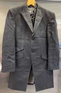 #M* Matsuo verita tuxedo size AM jacket pants the best necktie 4 point set black used wedding *T-2201191#