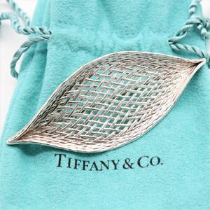 希少品 ティファニー リーフ 葉っぱモチーフ メッシュ ブローチ シルバー 指輪 Tiffany & Co.