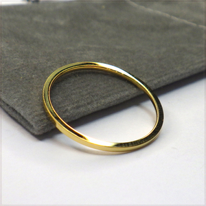 [RING] Yellow Gold Plated Flat Straight Slim フラット ストレート 1mm スリム ゴールド リング 16号 【送料無料】