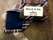 ♪№H0934良品♪【人気の細8.0㎝】【MALE & CO. by FAIRFAX】メイル アンド コー バイ フェアファクス♪ネクタイ♪ナロータイ♪_画像2