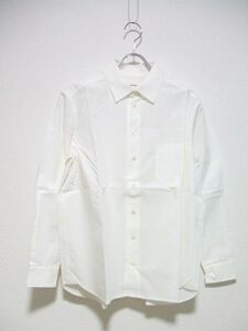 2-0409M▲ a piece of Library 新品 アンビエントコットンシャツ サイズ1 長袖シャツ ホワイト アピースオブライブラリー 193014