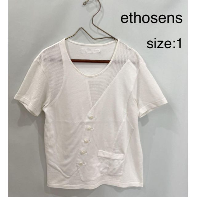 ETHOSENS 18ss アシンメトリーシャツ 半袖 エトセンス lad musician