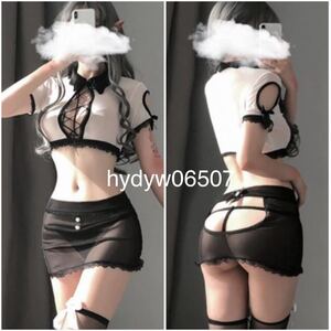 新品レディース女性誘惑小悪魔OL秘書女教師コスプレ悩殺美胸美尻紐ミニスーツ制服コスチュームセクシーベビードールランジェリー撮影衣装