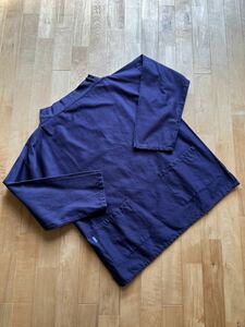 【美品】Yarmo ヤーモ FISHERMANS SMOCK フィッシャーマンスモック サイズS ネイビー 茄子紺