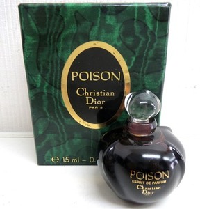 ●A51630:クリスチャン ディオール Christian Dior プワゾン POISON PARFUM 香水 15ml　中古