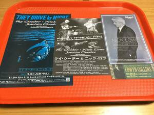 NICK LOWE ニック・ロウ 来日公演チラシ3種☆即決 2009年来日公演2種＋2011年来日公演 Ry Cooder ライ・クーダー JAPAN TOUR