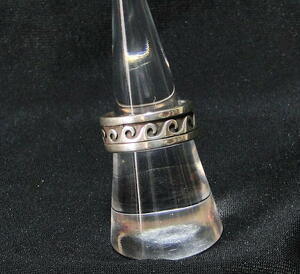 80's ho pi group over Ray ring silver HOPI OVERLAY RING-11 number stamp Vintage * including carriage 