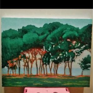 絵画 油絵 【木々の狭間に】