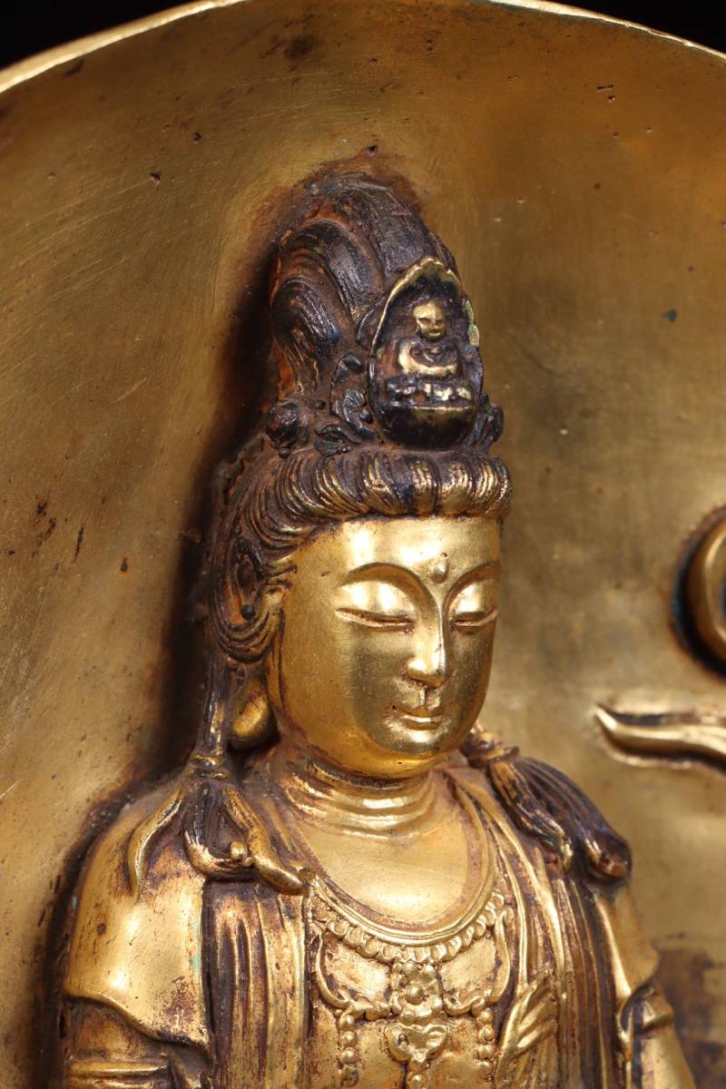 清・仏教古美術・古銅彫・阿彌陀佛仏像・古寺買取』極細工・古賞物
