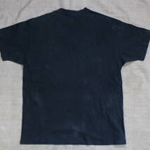 1990s DKNY ヴィンテージTシャツ USA製アメリカ JEANS ダナキャラン ブラック フェード ワンサイズ シングルステッチ ニューヨーク古着XL_画像3