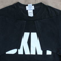 1990s DKNY ヴィンテージTシャツ USA製アメリカ JEANS ダナキャラン ブラック フェード ワンサイズ シングルステッチ ニューヨーク古着XL_画像6