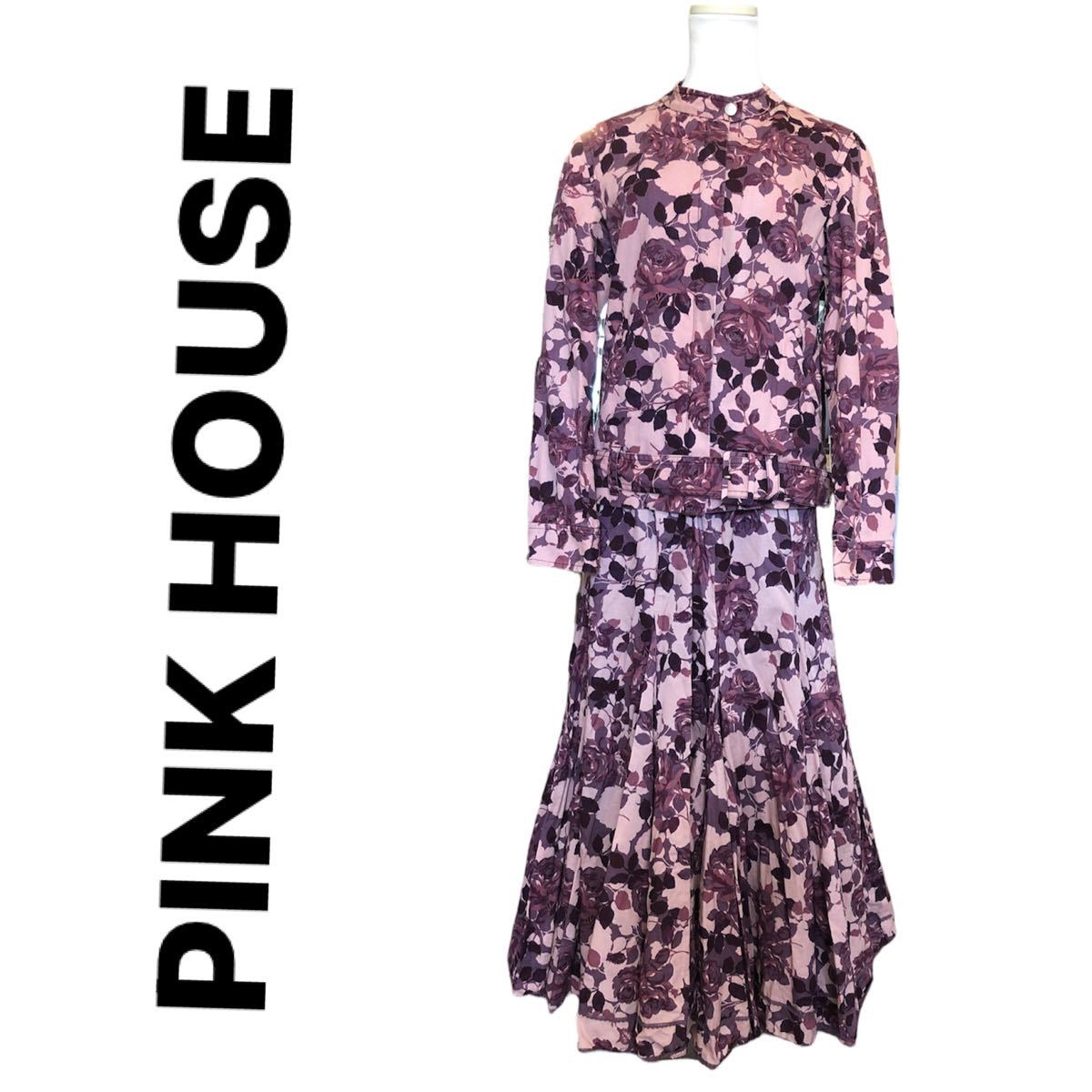 スペシャル品 PINK HOUSE ピンクハウス レースベルベットセットアップ-