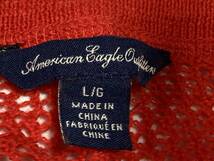 ◆アメリカンイーグル アウトフィッターズ　レディース透かし編みカット L/Gサイズ・赤 / American Eagle Outfitters_画像6