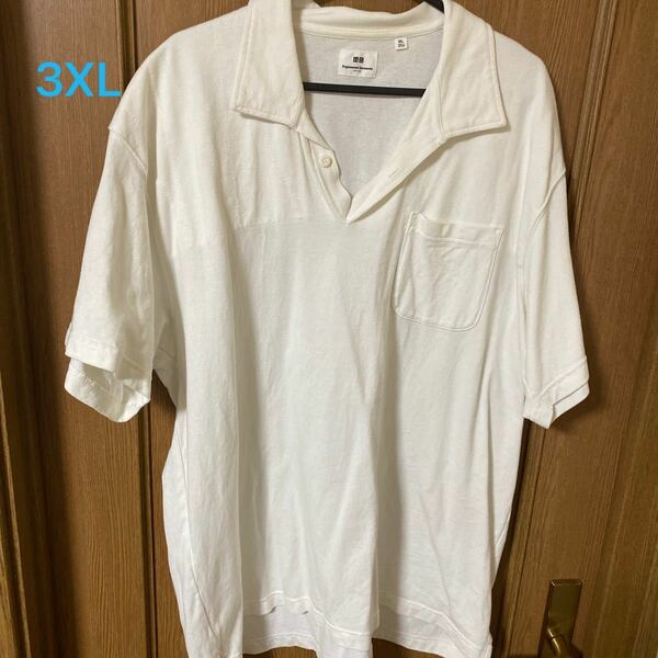 (3XL) UNIQLO × engineered garments オーバーサイズポロシャツ　ホワイト