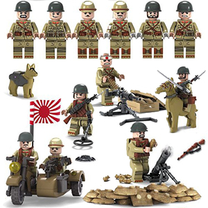 レゴ互換 日本軍 ミニフィギュア 帝国軍 陸軍 軍隊 武器６体セット ミニフィグ