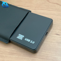 【ブラック】 化粧箱入り 2.5インチ HDD/SSD ケース USB接続 SATA ハードディスクケース 4TBまで 9.5mm/7mm厚両対応 工具不要_画像4