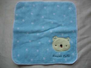 [mon acid yu]a nano Cafe made in Japan towel handkerchie blue 