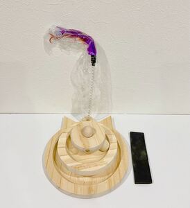 猫おもちゃ 遊ぶ盤 回転ボール ストレス解消 木製 ナチュラル 翌日発送