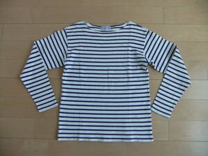 日本製 シップス バスクシャツ 縞々 100%綿 MADE IN JAPAN SHIPS TRICOT STUDIO HOMME et FEMME white navy