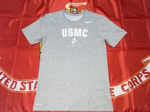 新品未使用　made in USA USMC/NIKE DRI-FIT コットンTシャツ　small グレー