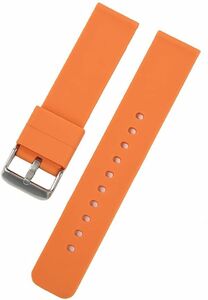 腕時計 ラバーベルト 腕時計 シリコン バンド クイックリリース オレンジ 22㎜ 新品未使用 B級品 NO.3
