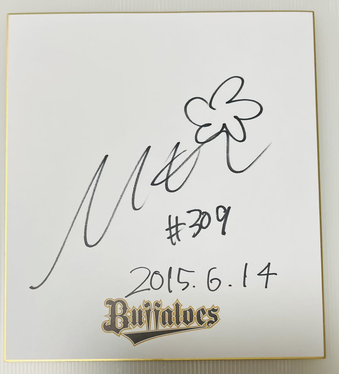 ★BsGirls signiertes farbiges Papier MEI#309 Kumano Mei 2015.6.14★Offizielle Tanz- und Gesangseinheit des Baseballteams Orix Buffaloes, Baseball, Souvenir, Ähnliche Artikel, Zeichen