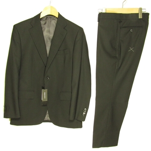 未使用品 スーツカンパニー THE SUIT COMPANY メンズ シャドーストライプ スーツ 165cm-6Drop A4 スリーシーズン ブラック ツーパンツ IZ01