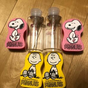 PEANUTS 楽らくプッシュボトル２本&スポンジ4個セット