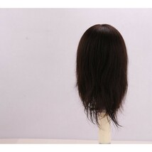 カットマネキン 人毛100％ カットモデル プロ仕様 カットウィッグ ロングヘア ヘアカット練習 ヘアカット 美容室 ナチュラルブラック_画像3