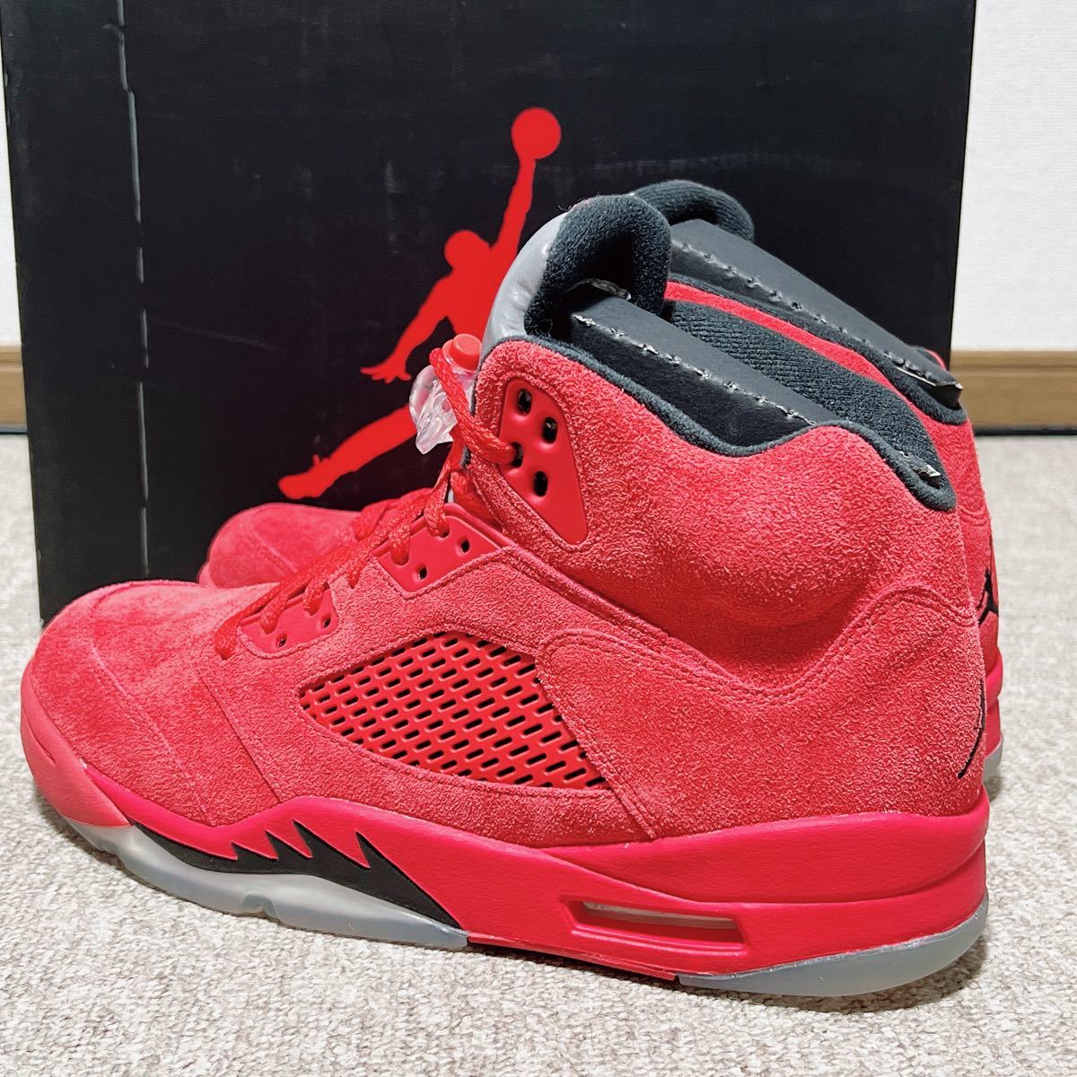 新品未使用】27.5cm Nike Air Jordan 5 Ratro Red Suede ナイキ エア