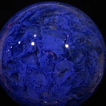 『珍品・藍水晶球・晶簇・置物・14900g』極細工・古賞物・中国古玩・中国古美術_画像7