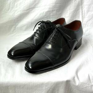 ◆美品*Savile Row of London by madras サヴィルロウオブロンドンbyマドラス ビジネスシューズ 25cm ブラック 黒 ストレートチップ 革靴