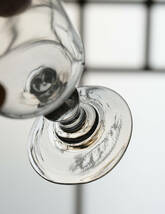 古い手吹きガラスのシンプルな筒型の玉ステム ビストログラス / 19世紀・フランス / 硝子 ワイングラス アンティーク 古道具 D_画像7
