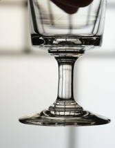 古い手吹きガラスのシンプルな筒型のステム ビストログラス_中 / 19世紀・フランス / アンティーク 古道具 ワイングラス C_画像4