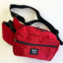 BAGS USA　ボトルホルダー付き ウエストバッグ レッド　H2O SINGLE DELUXE FUNNY PACK 　アメリカ製　MADE IN USA ファニーパック_画像1