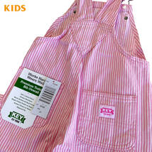 KEY キー　トドラー　オーバーオール　 BIB OVERALL　ピンクストライプ サイズ　4T　ビブ KIDS TODDLER 子供服 キッズ_画像5