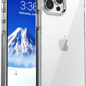 【高品質】iPhone 13 Pro Max用 ケース 2021 透明 ハ一ドPC背面 + ソフトTPUバンパ一 [軽量 耐衝撃 傷防止 落下防止 レンズ保護] 6.7インチの画像1