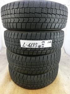 L-4695 溝あり 中古スタッドレス ダンロップ WINTER MAXX WM02 175/60R16 82Q (4本)