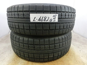 L-4682 溝あり 中古スタッドレス トーヨー TRANPATH MK4α 225/65R17 102Q (2本)