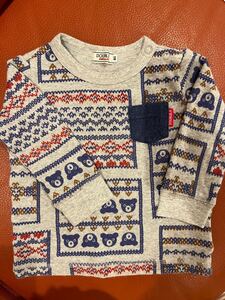 ミキハウス ダブルビー 長袖Tシャツ ロンT 80